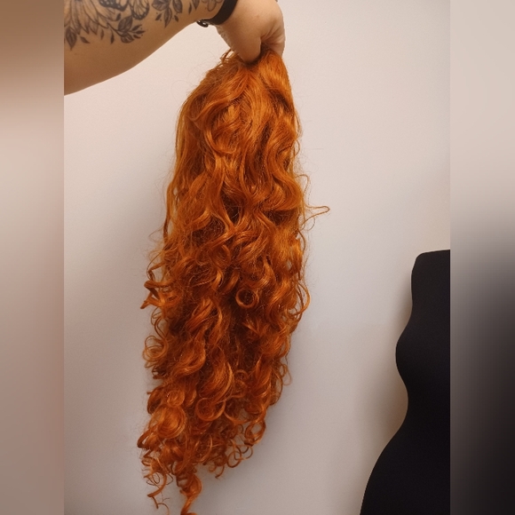 Pre-owned Adult Costume Cosplay Red Curly Wig - Picture 3 of 6
